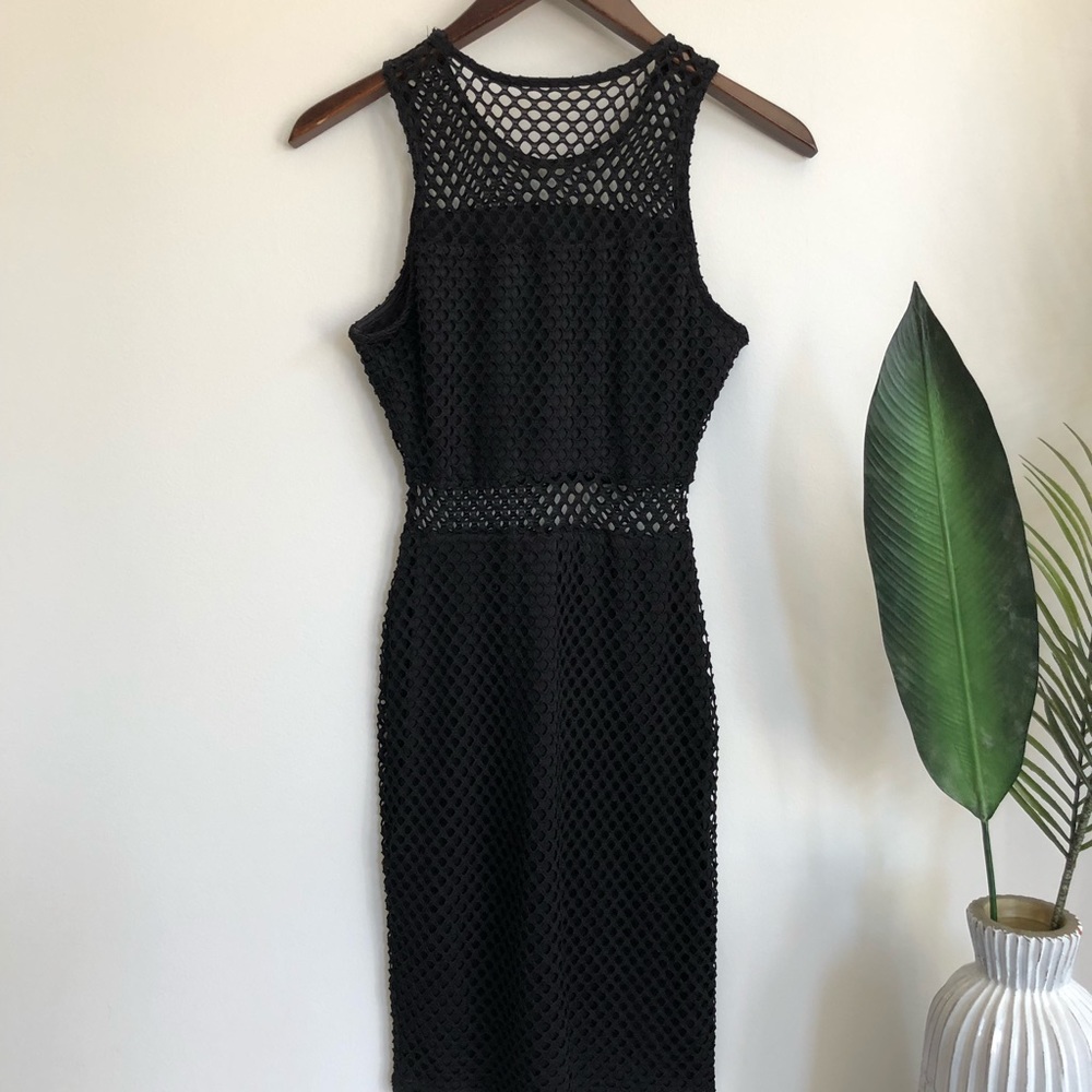 Netted Mini Dress LBD - Picture 6 of 8